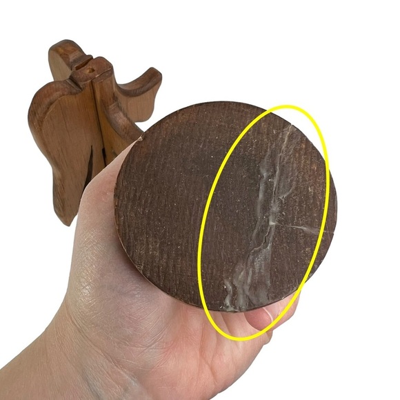 Brown Wooden Angel Jigsaw Puzzle Praying Angel Figurine Decor - Picture 5 of 9